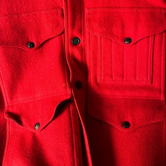 Vintage 70s Filson Red Wool Women's Mackinaw Cruiser
Button Up USA Made - Picture 3 of 5